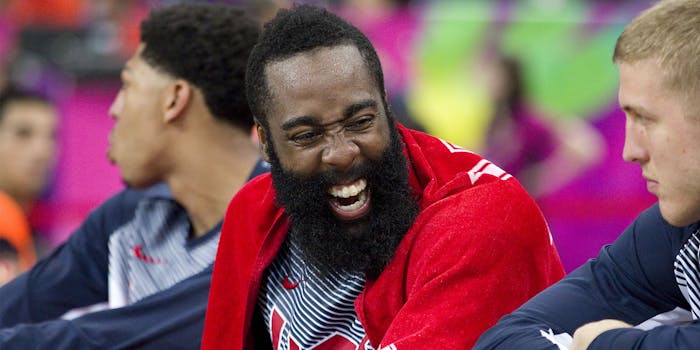 james harden laughing