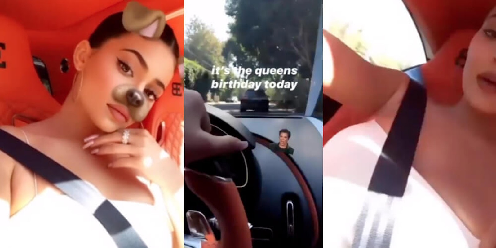 kylie-jenner-instagramming-driving