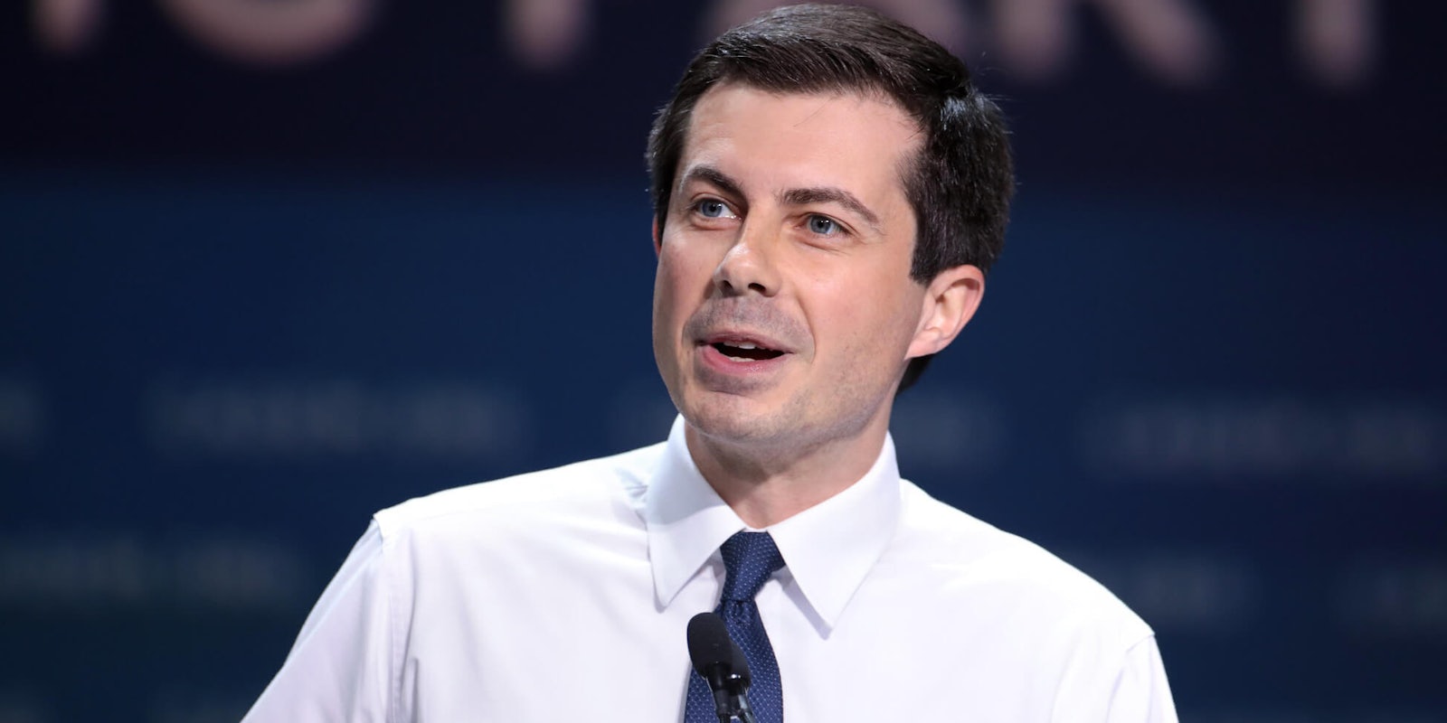 pete buttigieg medicare for all speaking at event