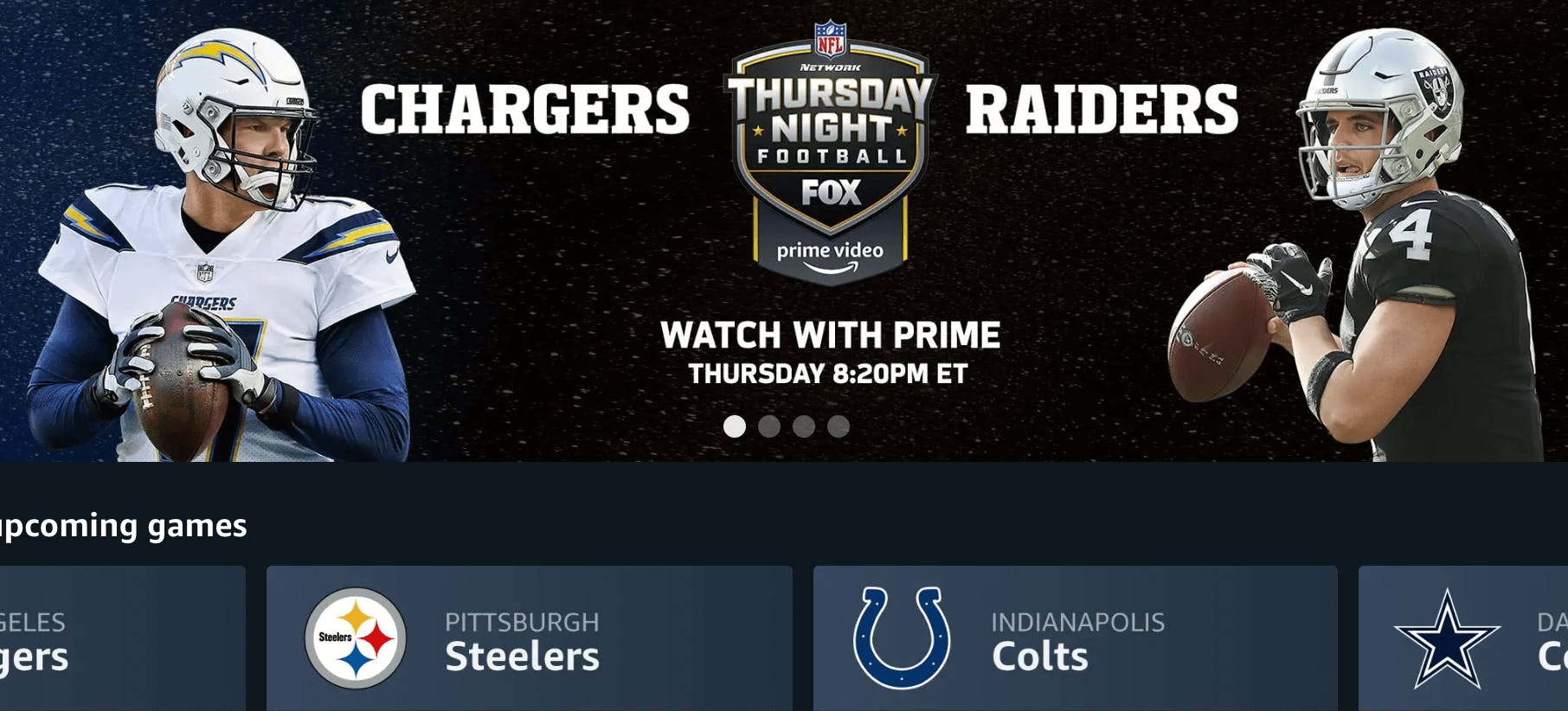 raiders chargers amazon streaming nfl