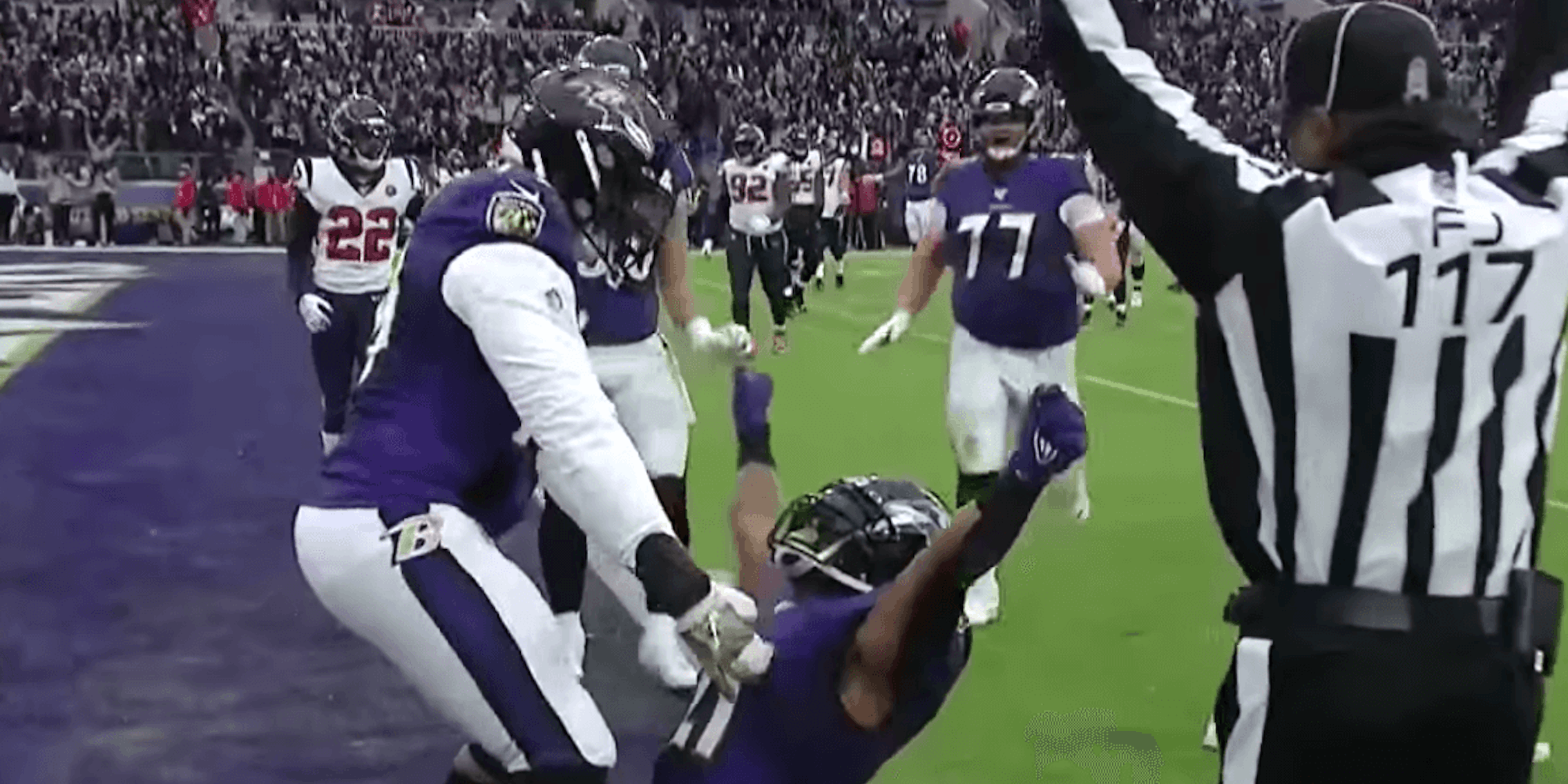 ravens rams touchdown celebrations nfl