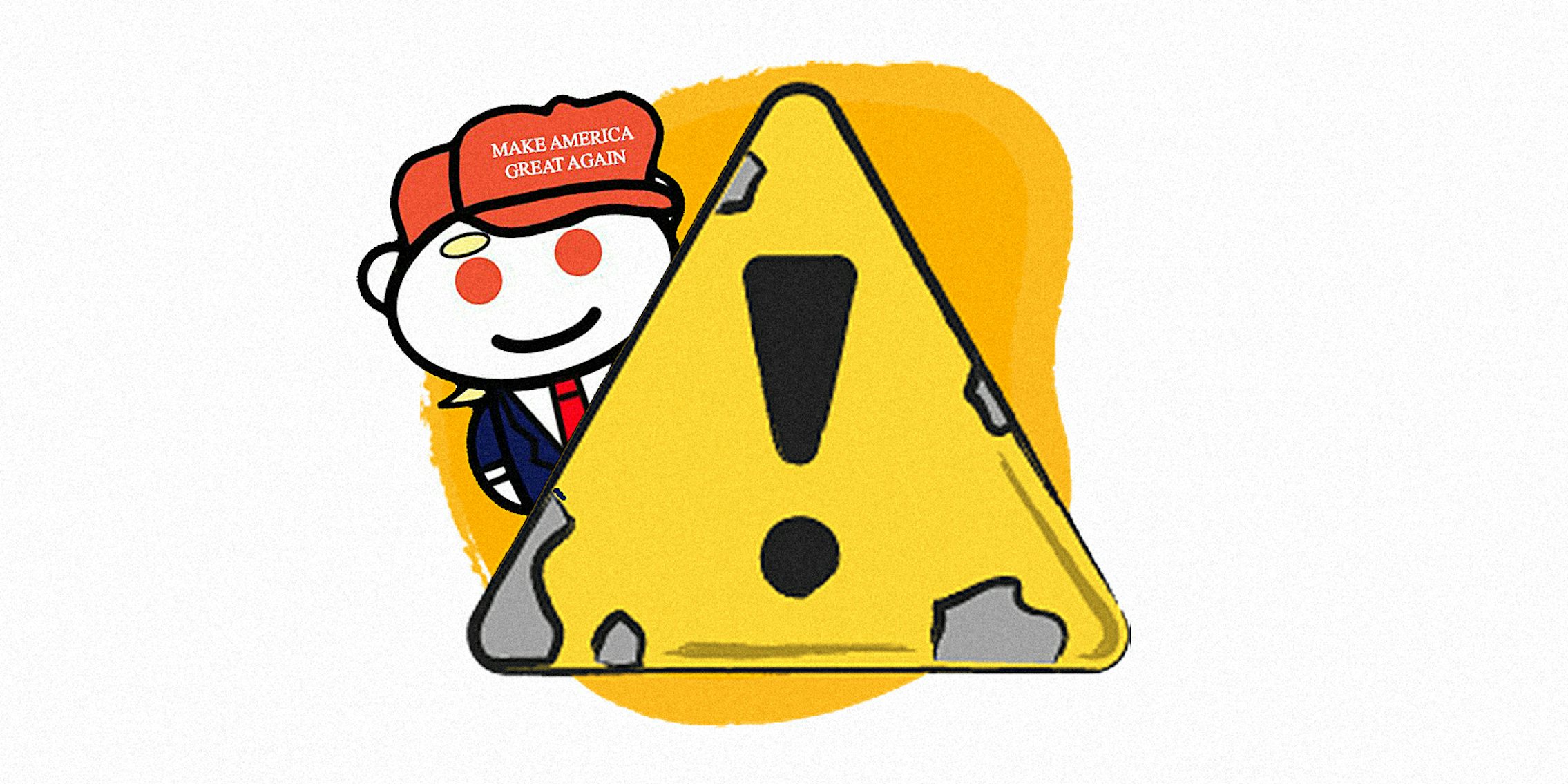 the donald snoo sneaking from behind quarantined logo