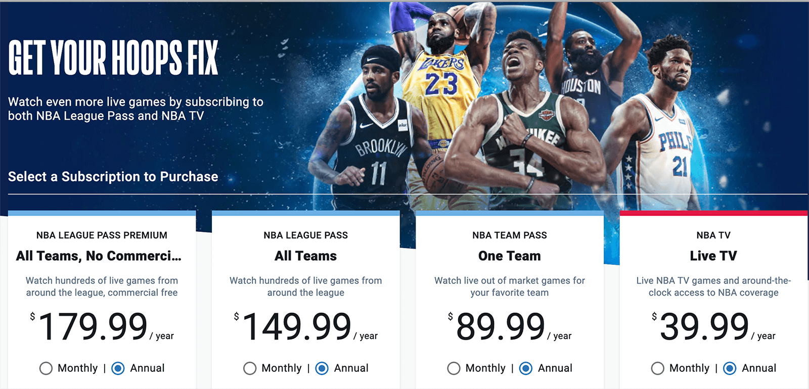 NBA League Pass streaming info