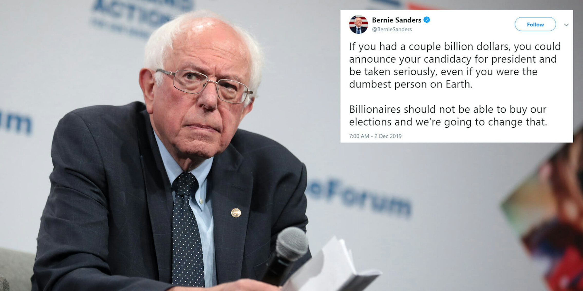 Bernie Sanders Billionaires Tweet