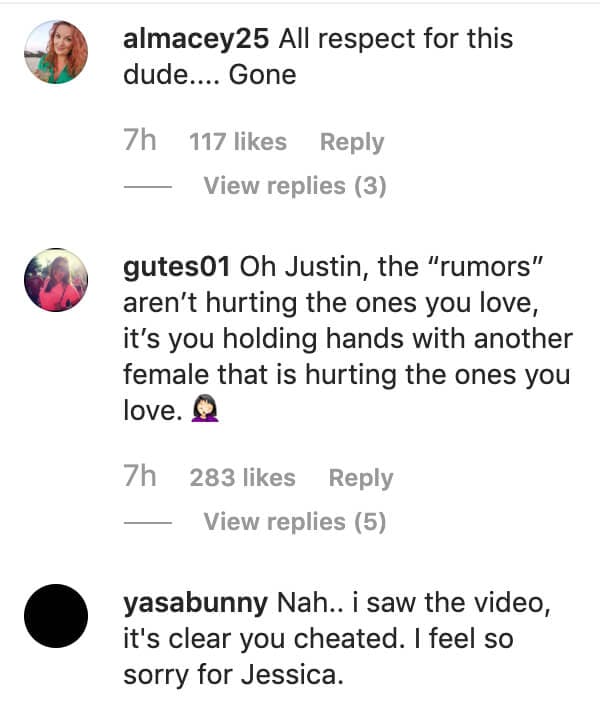 Justin Timberlake - instagram comments