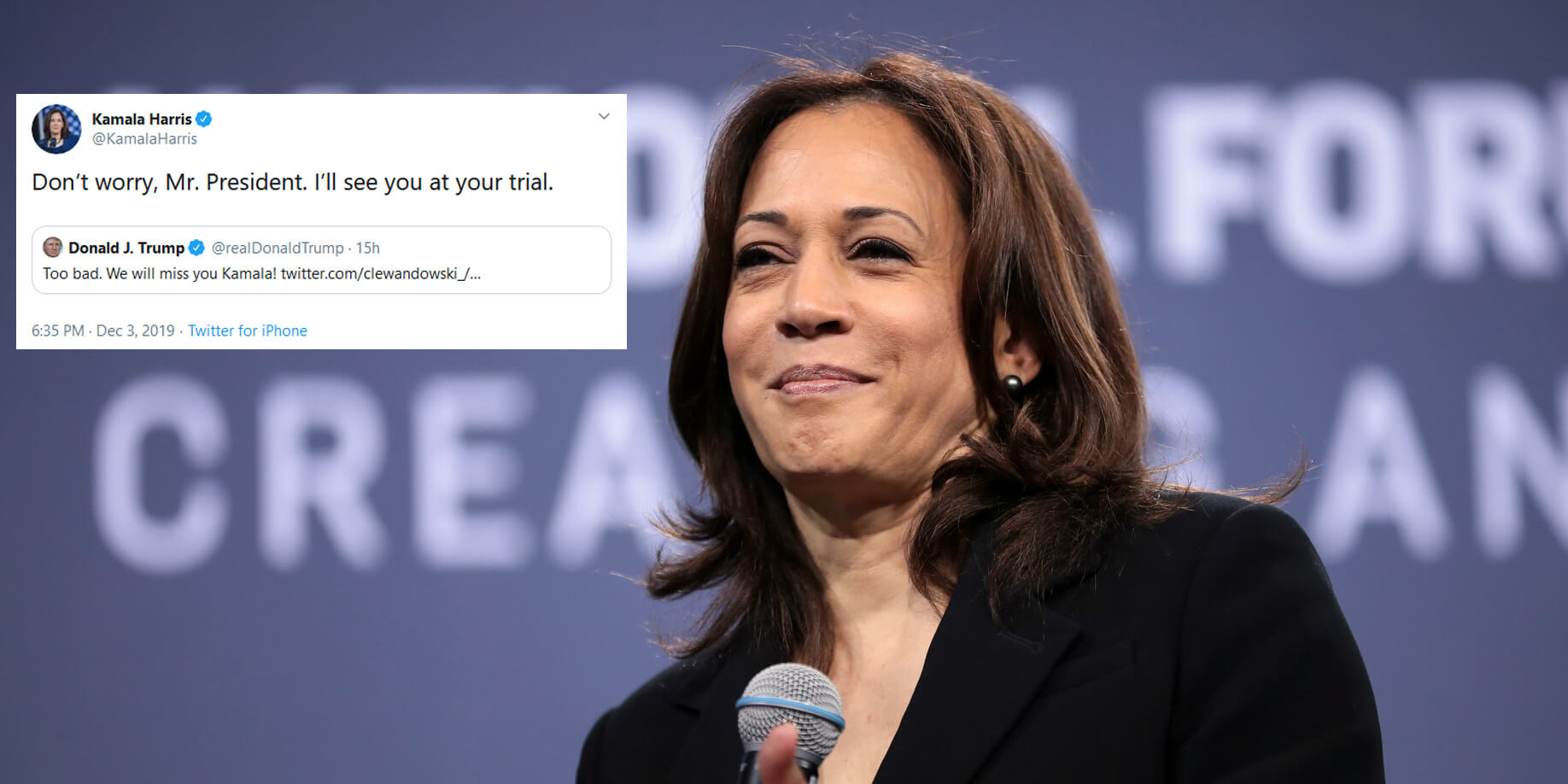 Kamala Harris Had A Quick Comeback To Trump's Mocking 2020 Tweet