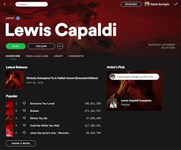 Lewis Capaldi - Spotify