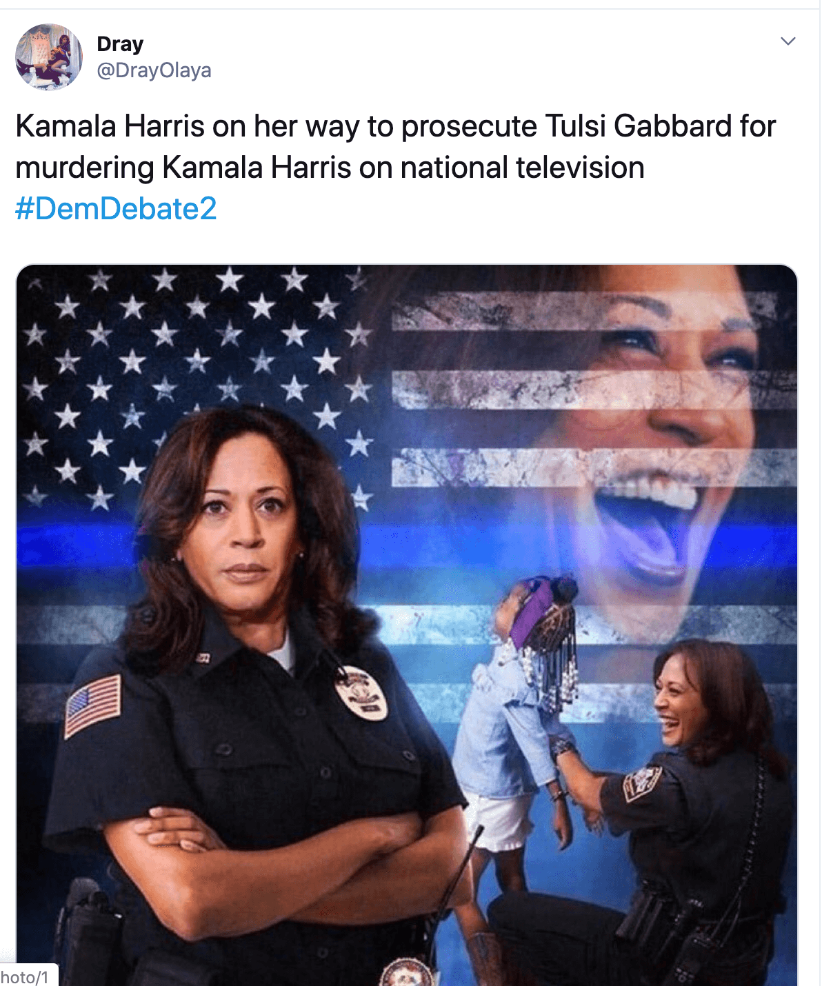 kamala is a cop