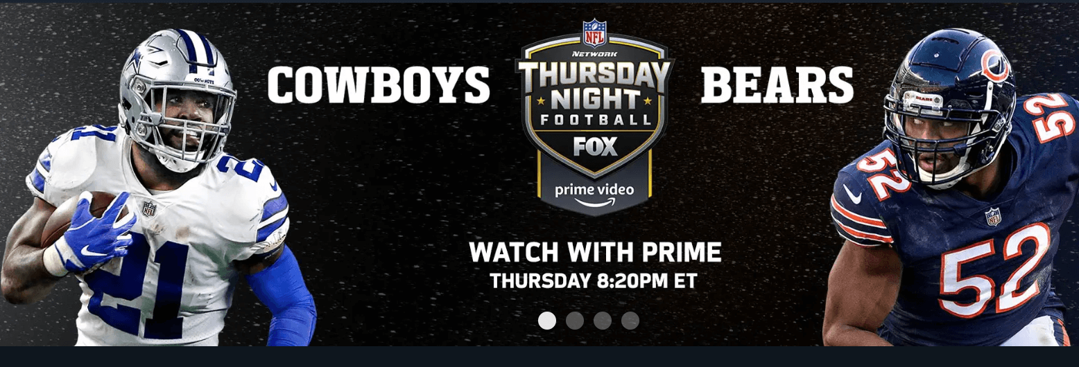 cowboys bears amazon prime streaming nfl