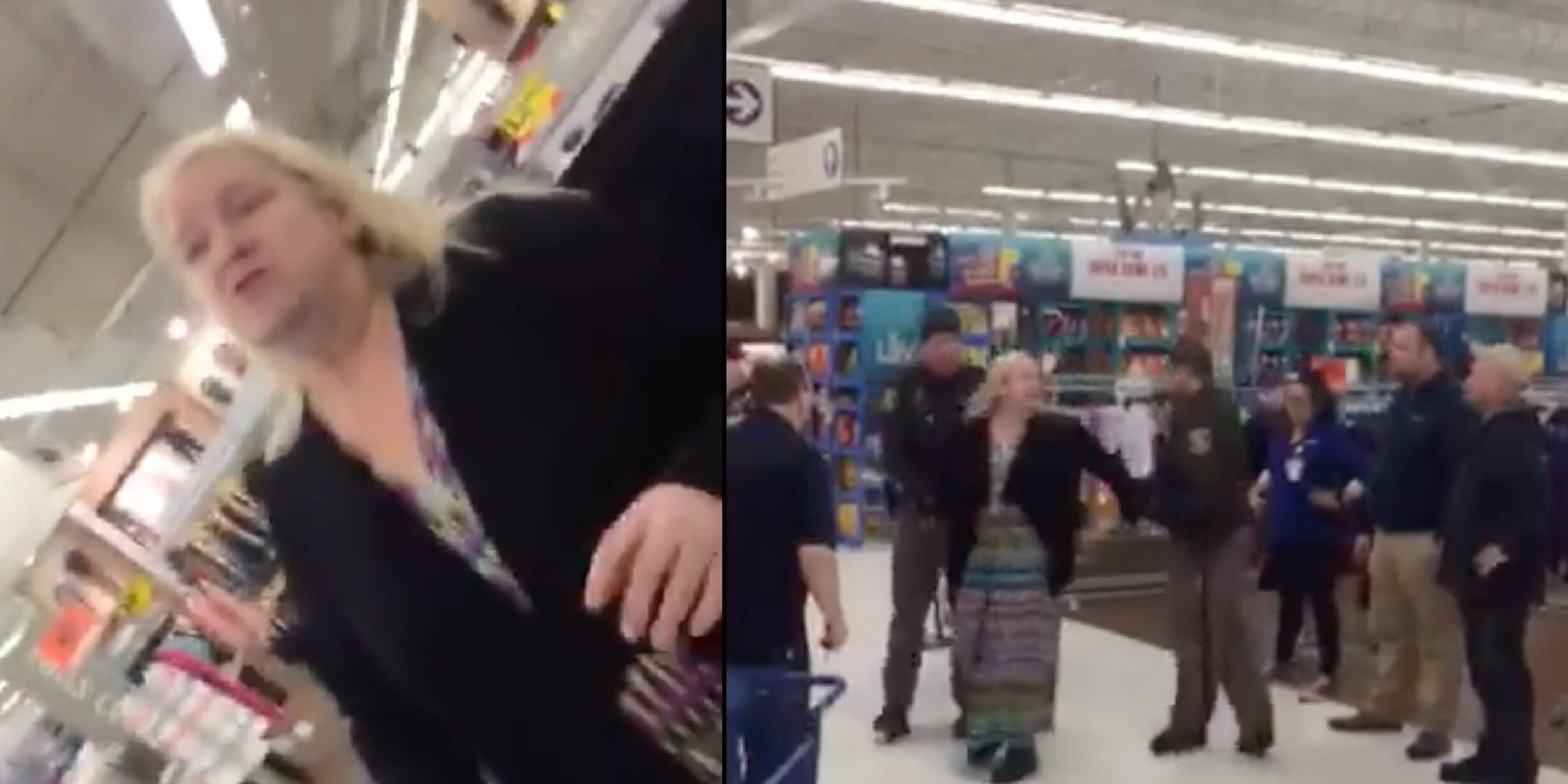 White woman seen screaming at Meijer's store