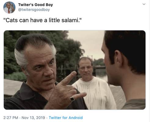 As A Treat Meme Emerges From Cats Eating Salami As A Treat Meme Emerges From Cats Eating Salami