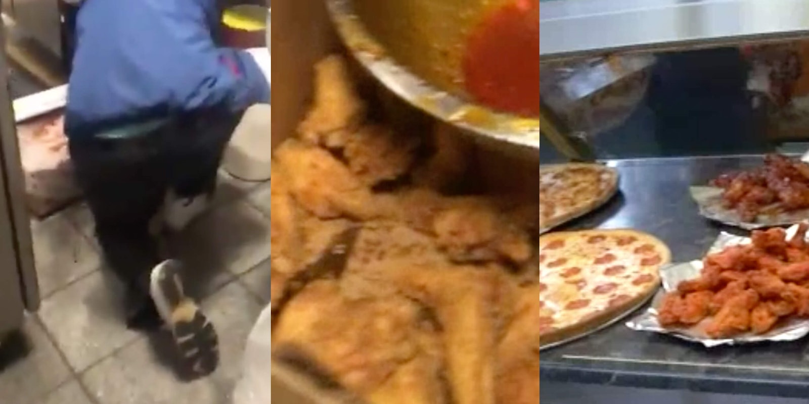chicken wings employee fired food mishandling