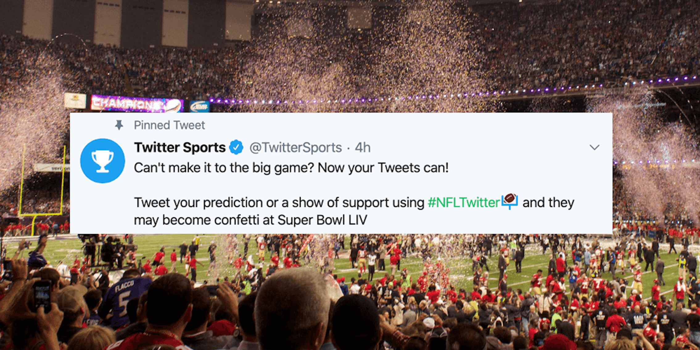 Fans' Tweets Will Be Printed on the Super Bowl Confetti