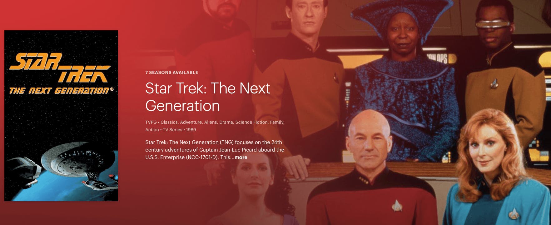 watch Star Trek the next generation on Hulu