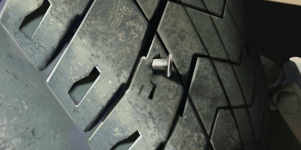 Person Photoshops Nail in Tire to Get Out of Work
