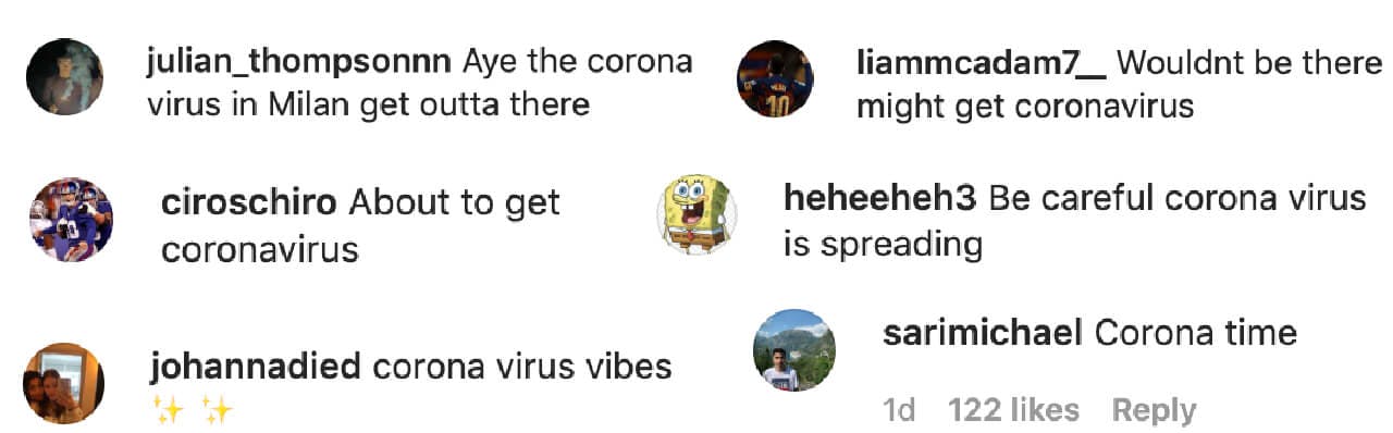 Coronavirus comments