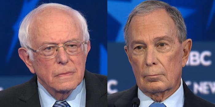 Bernie Sanders Michael Bloomberg Billionaire Debate