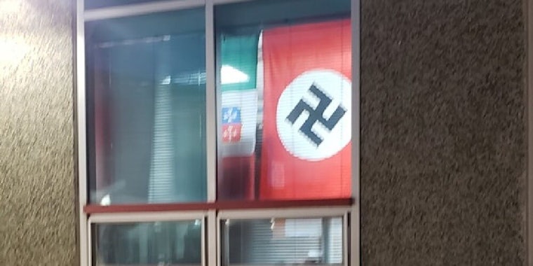 Nazi flag at Governor Thomas Johnson High School