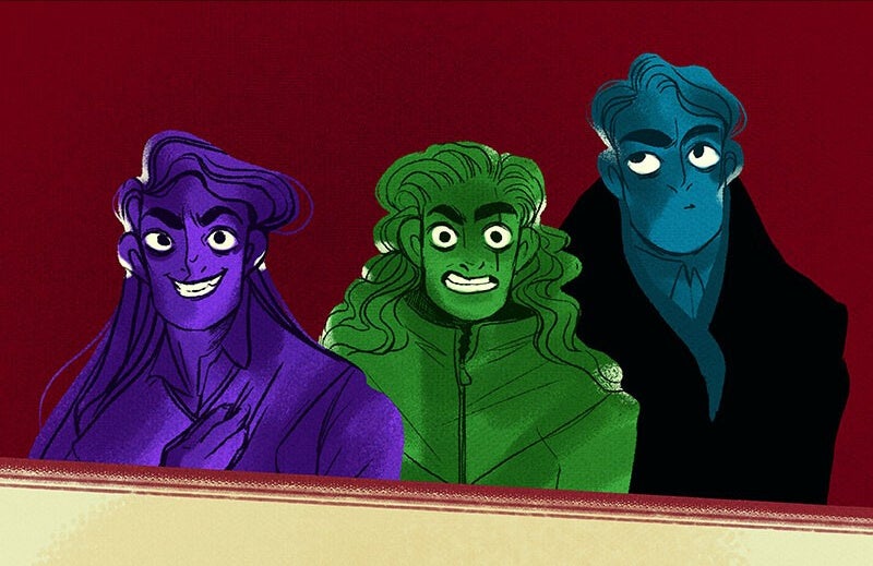 Lore Olympus - Zeus, Poseidon and Hades