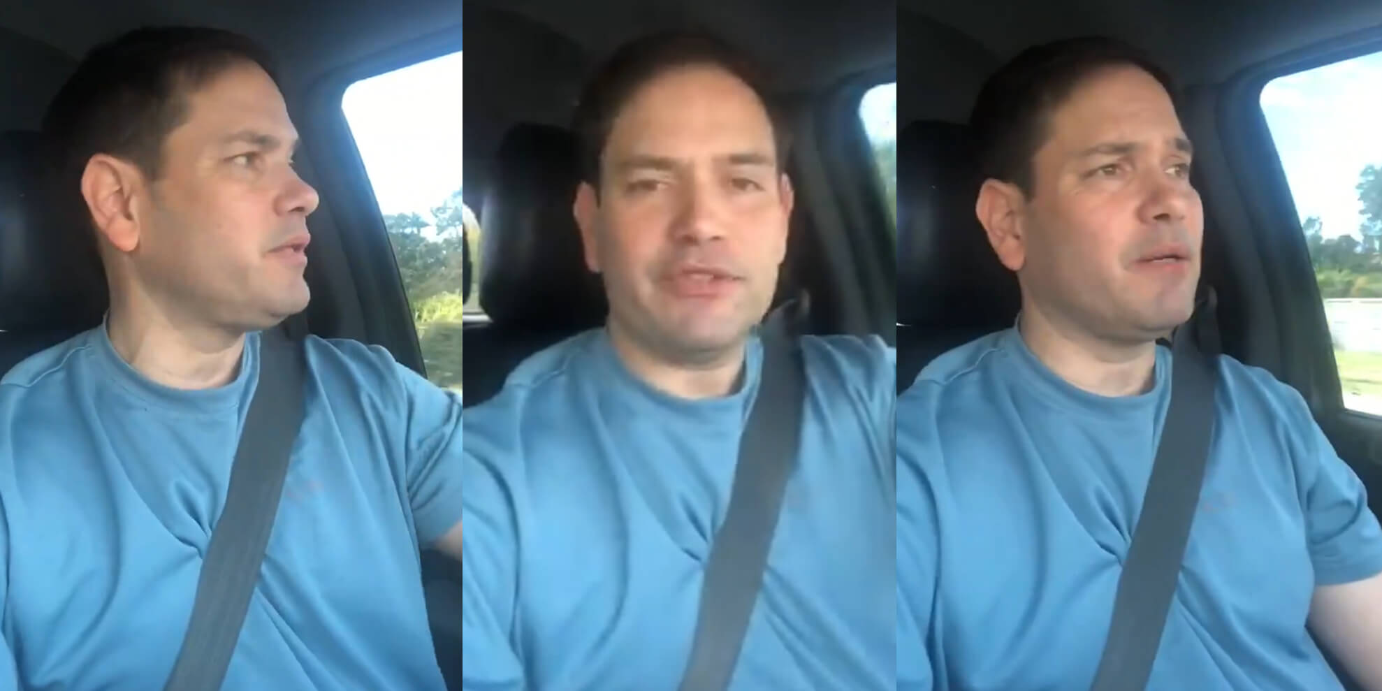 Marco Rubio Bernie Sanders Car Selfie