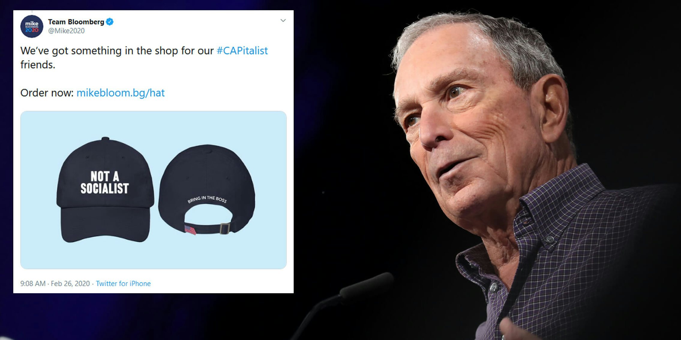 Michael Bloomberg Not A Socialist Hat