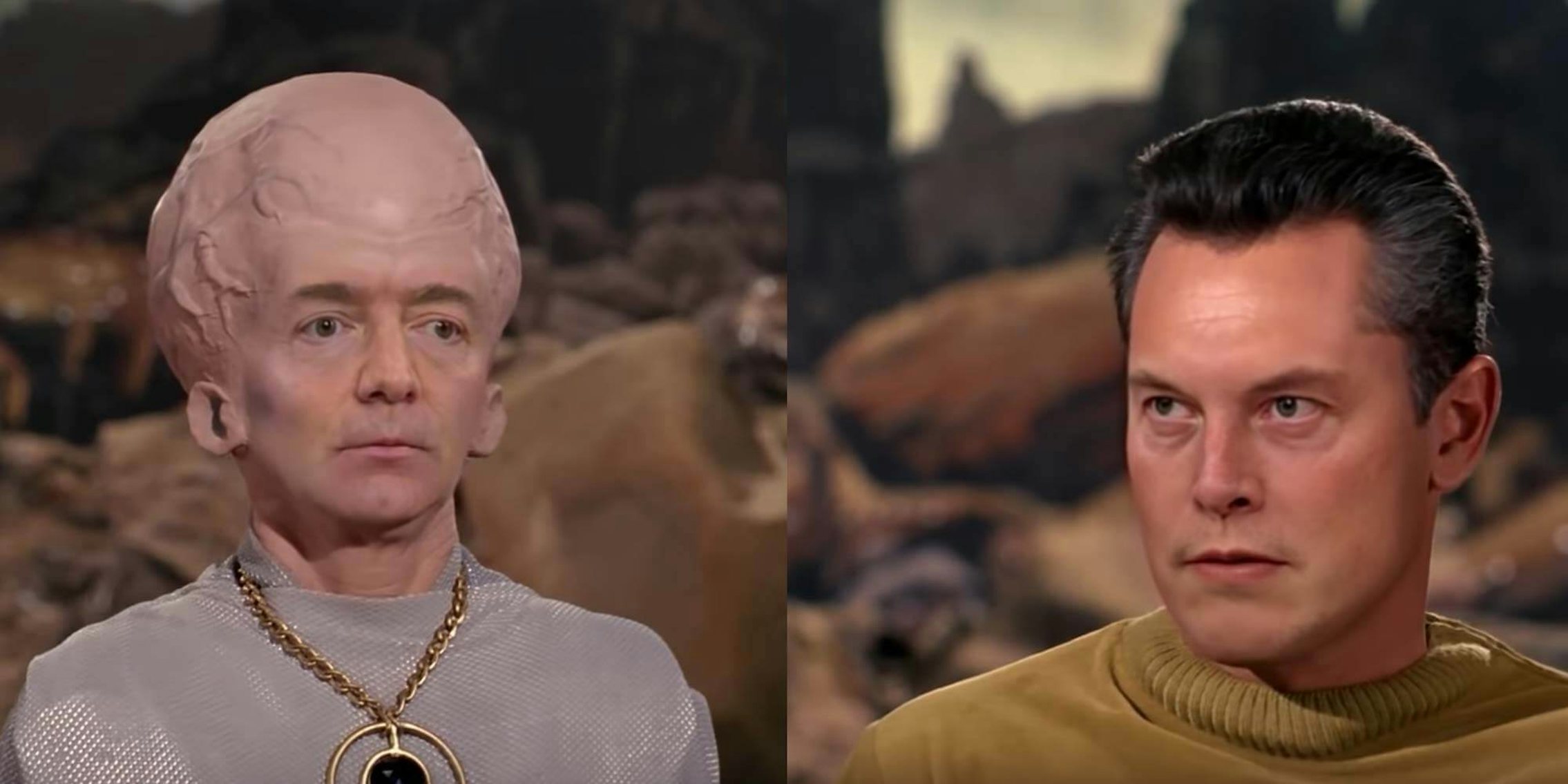 Jeff Bezos and Elon Musk Star Trek deepfake