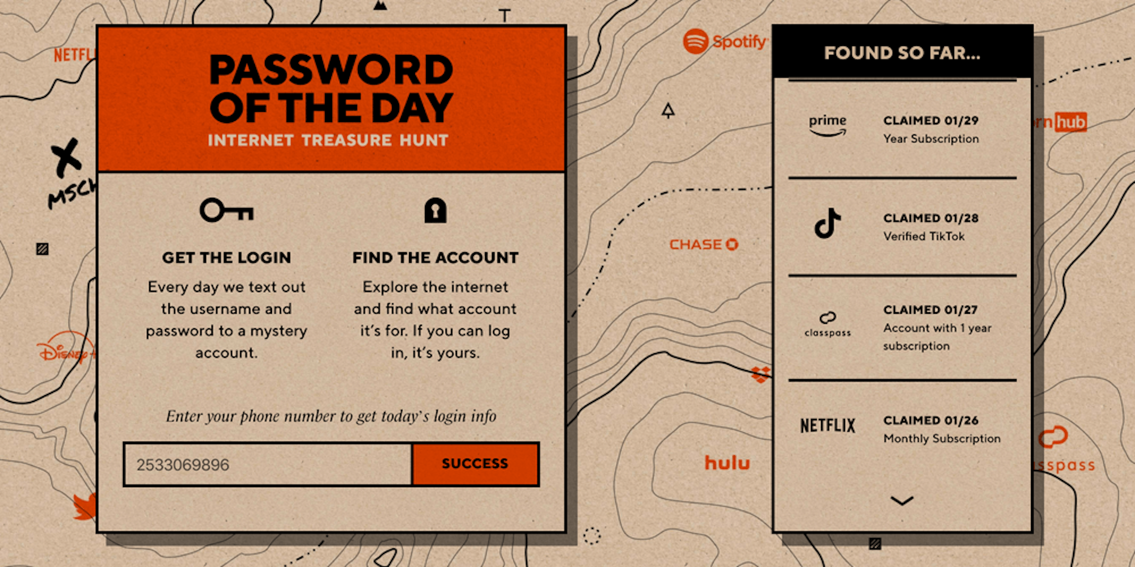 Password of the Day website