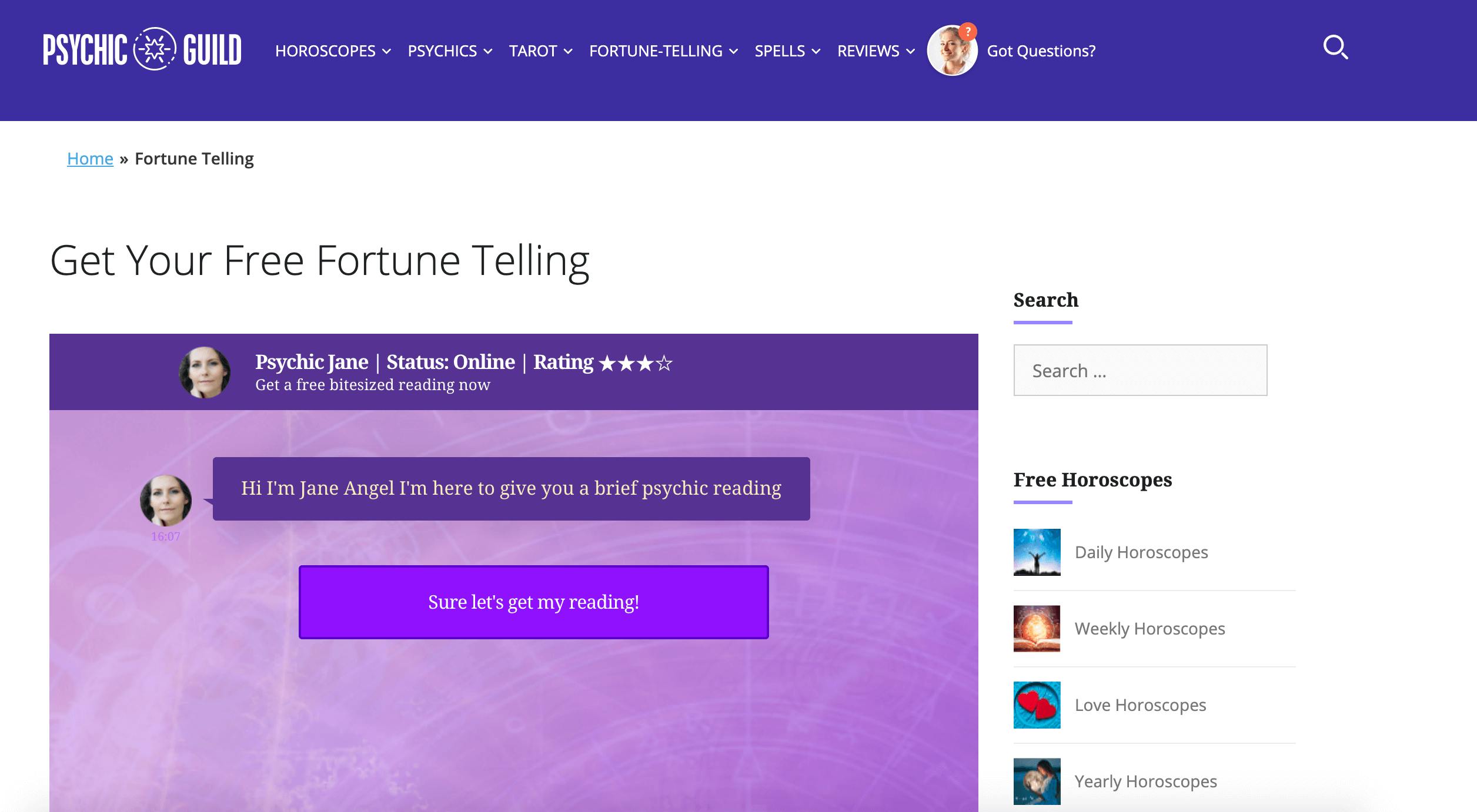 free online fortune teller