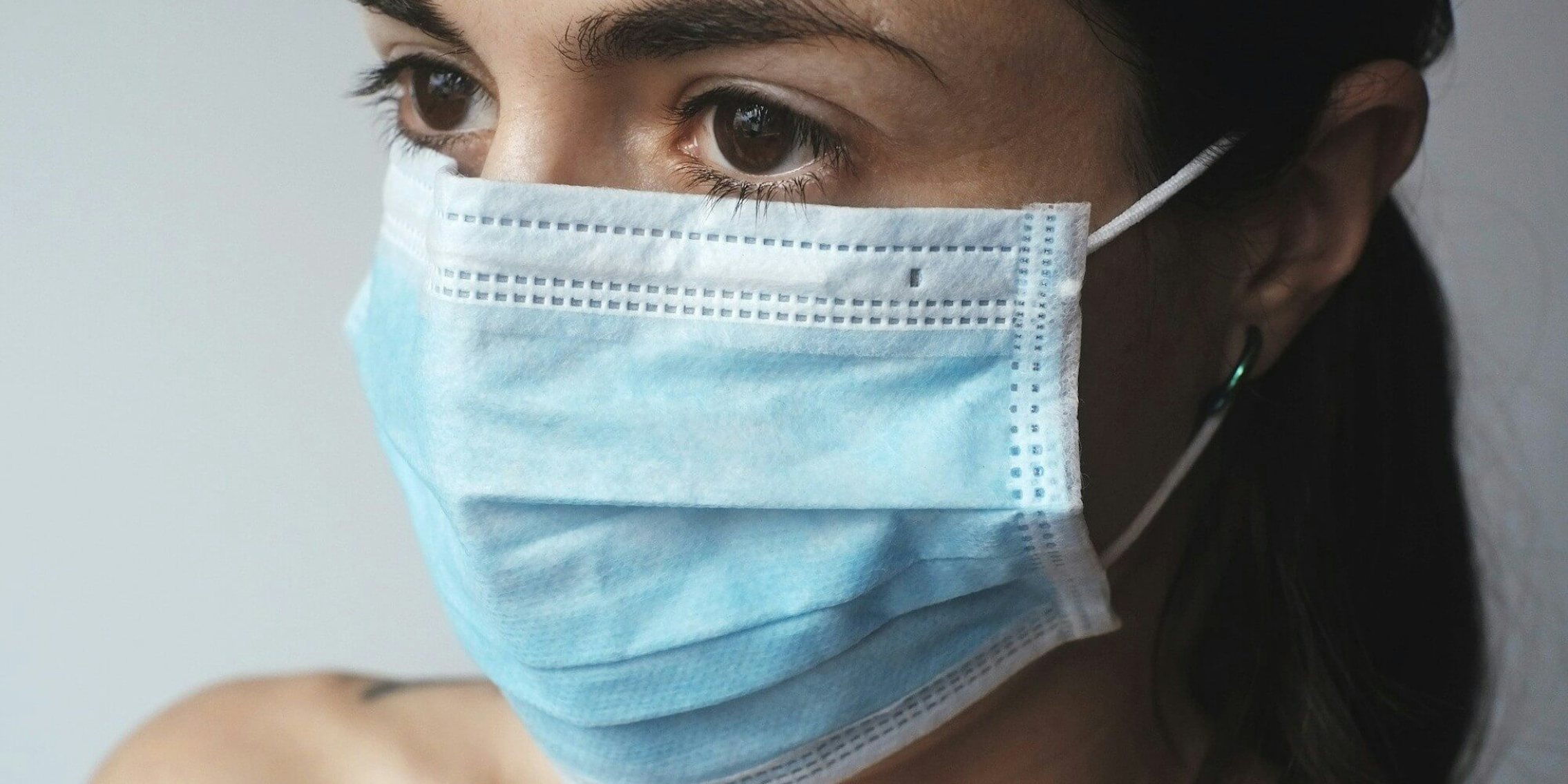person in medical face mask