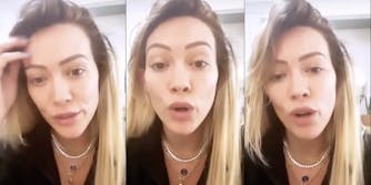 Hilary Duff asking people to social distance on Instagram