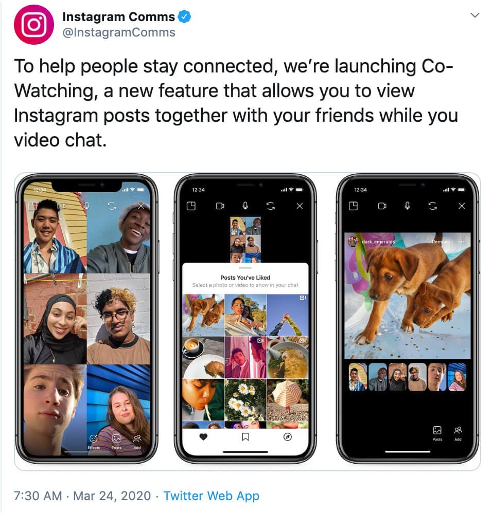 Instagram - co-watching