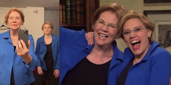 Elizabeth Warren makes SNL TikTok with Kate McKinnon