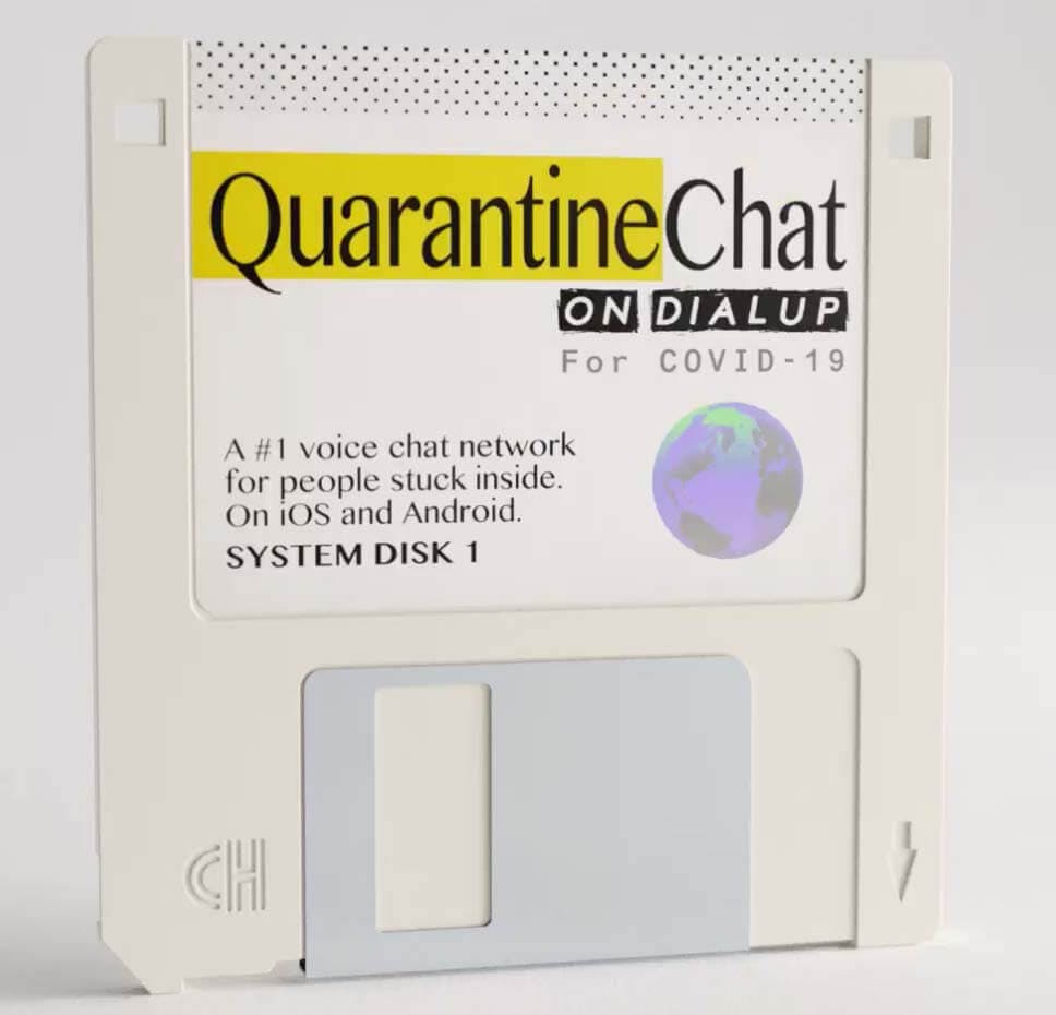 A QuarantineChat floppy disk
