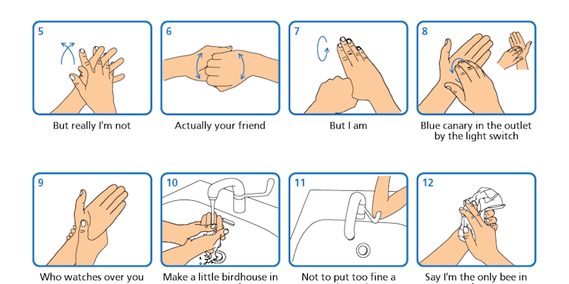 They Might Be Giants hand washing instructions