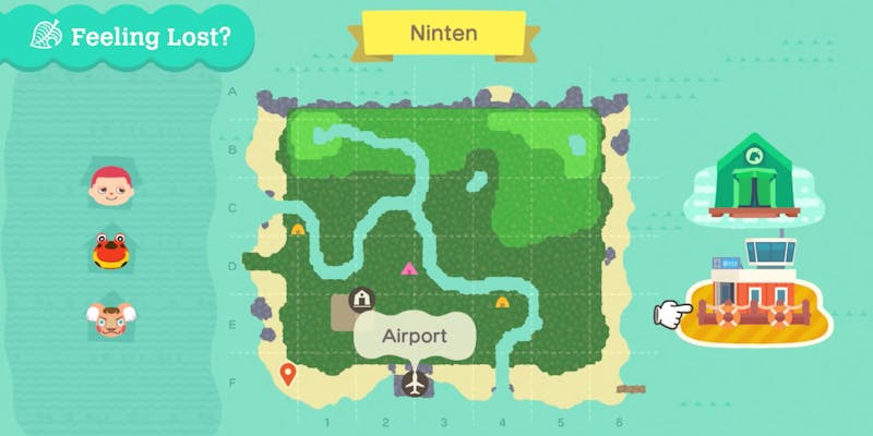 Animal Crossing new horizons details - map