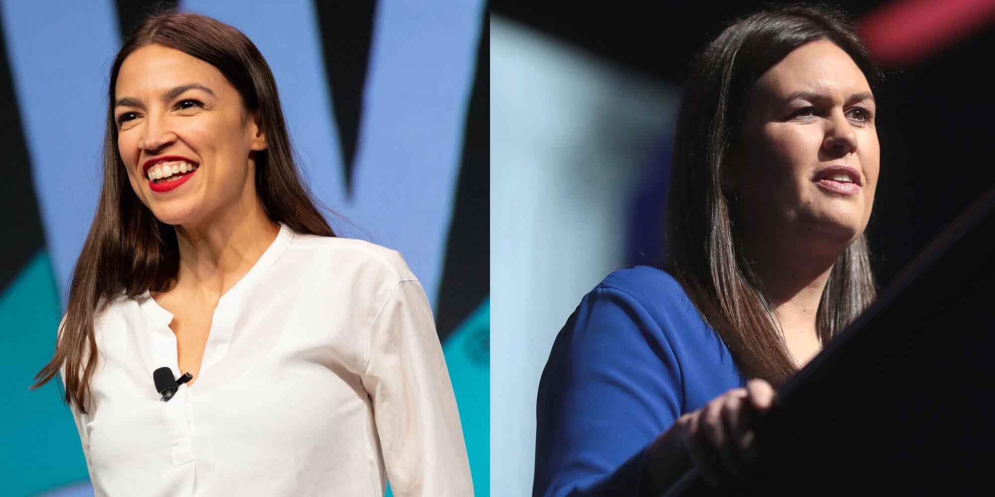Alexandria Ocasio-Cortez Sarah Huckabee Sanders