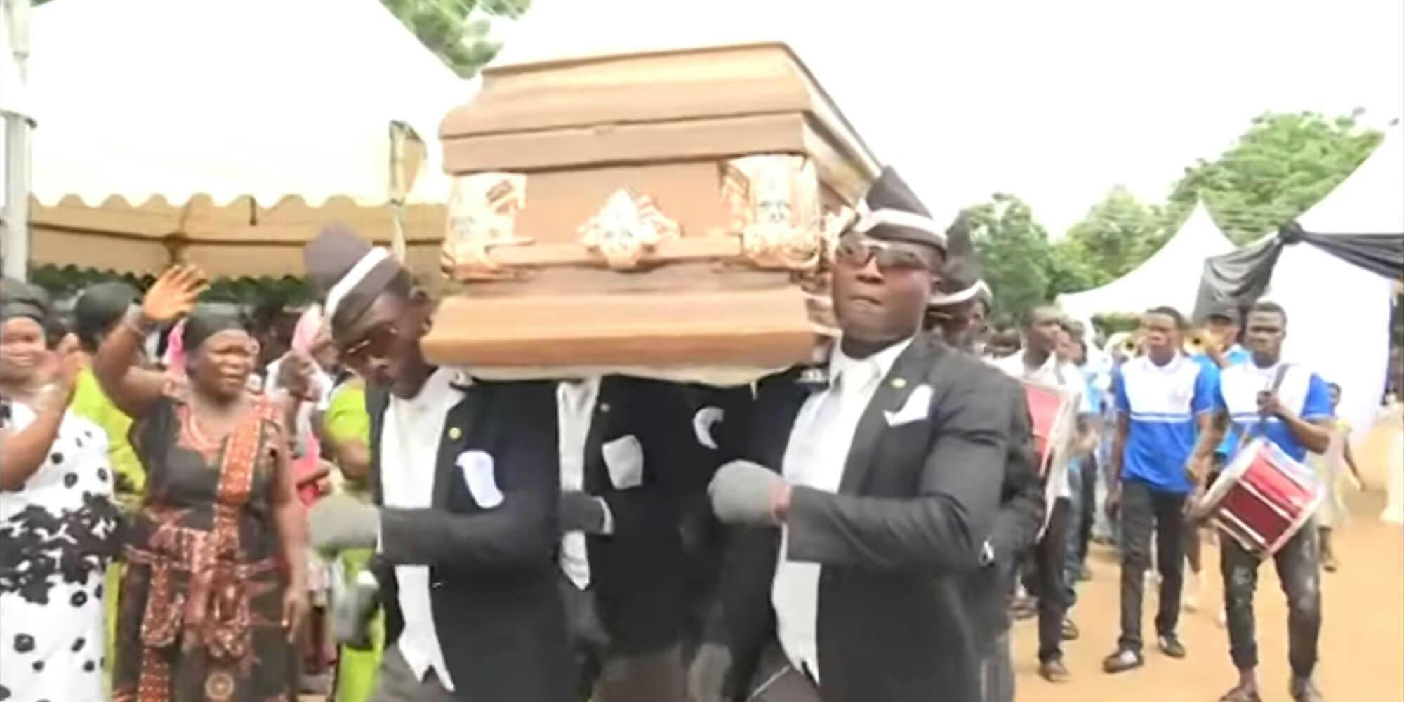 Dancing pallbearers from Ghana