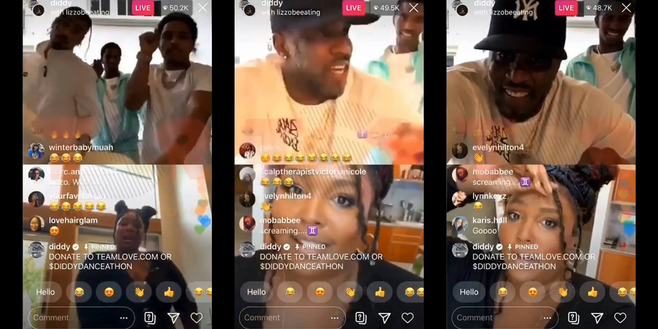 diddy stopping lizzo from twerking on Easter