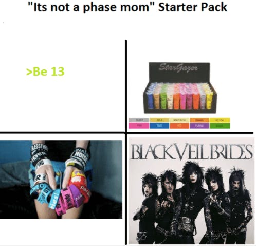 Emo memes - its not a phase mom