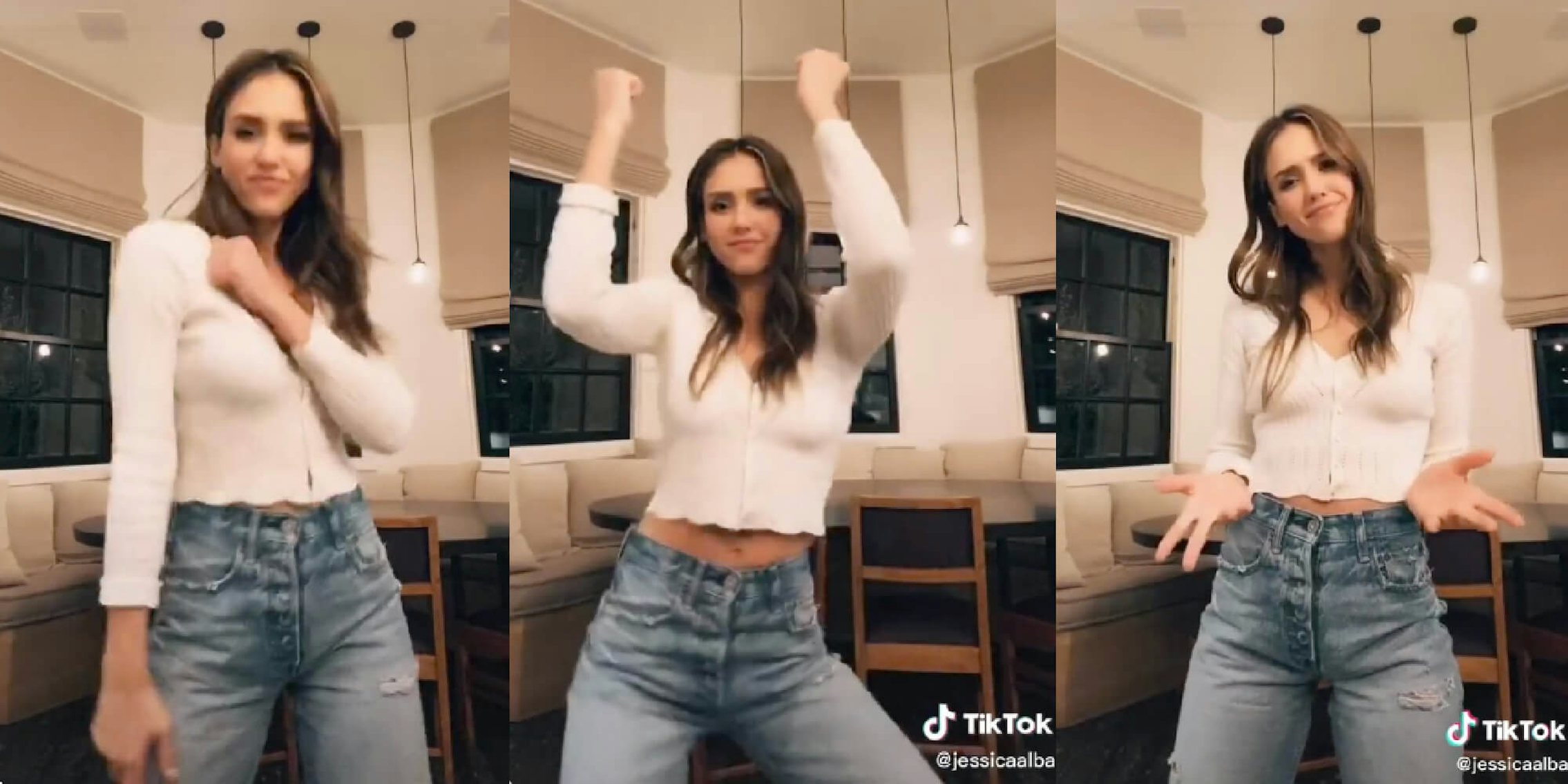 Jessica Alba savage tiktok dance