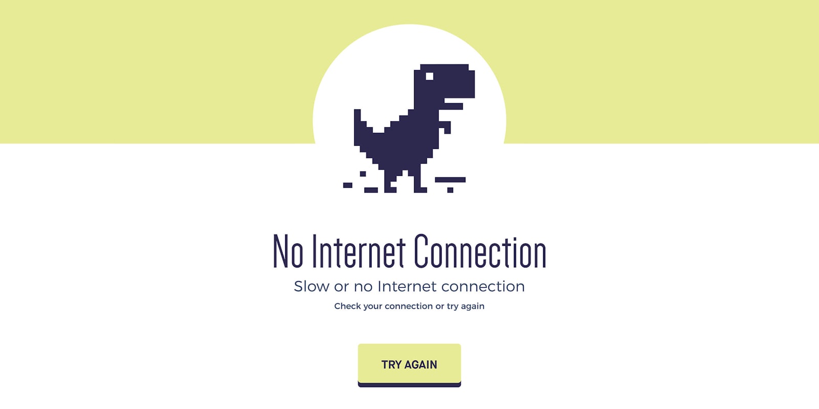 no internet connection pixel dinosaur