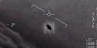 screenshot of disc-shaped object from video released by Pentagon