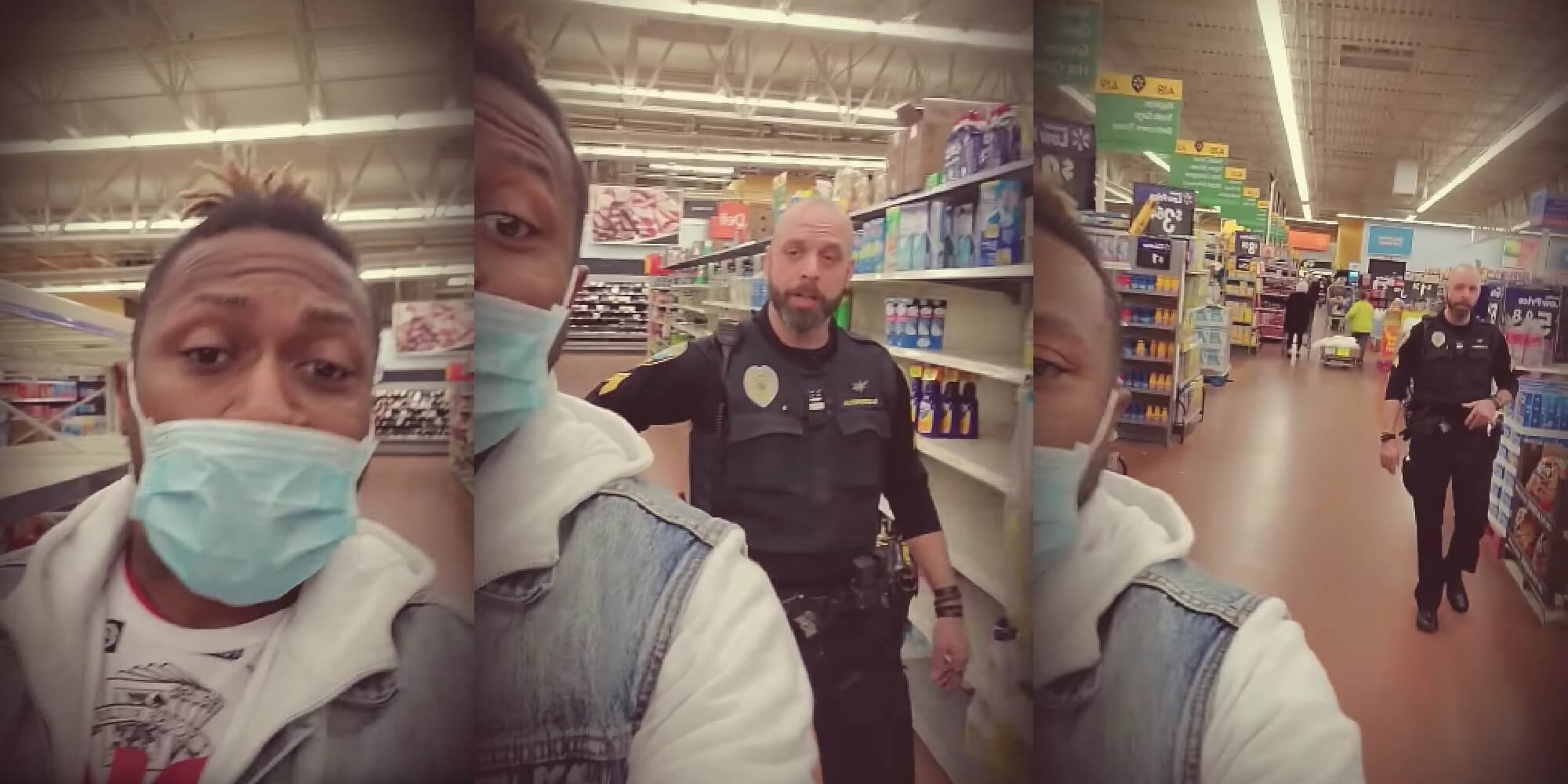 Video Police ask Black men to Leave Walmart for Wearing Face Masks