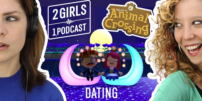 2 Girls 1 Podcast picture of them discussing ANIMAL CROSSING DATING