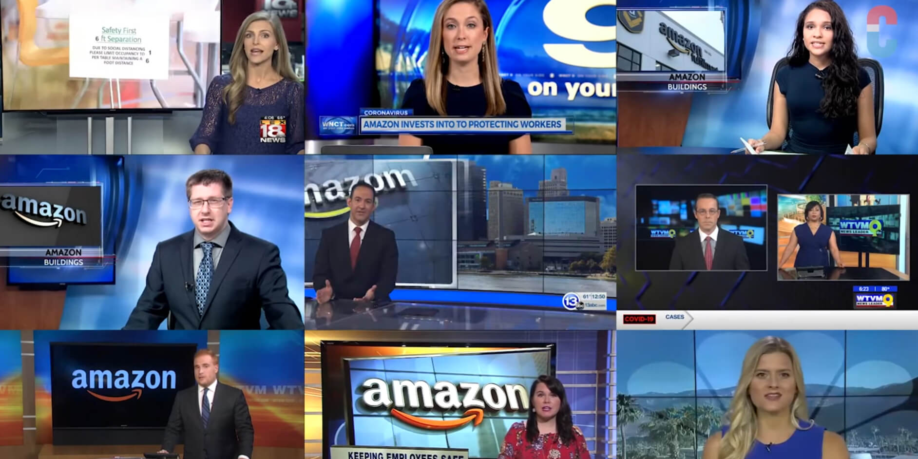 Amazon News Stations Package Coronavirus