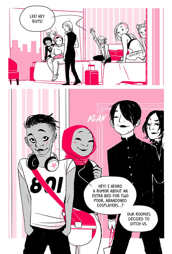 Panel from the Crossplay Erotic Comics