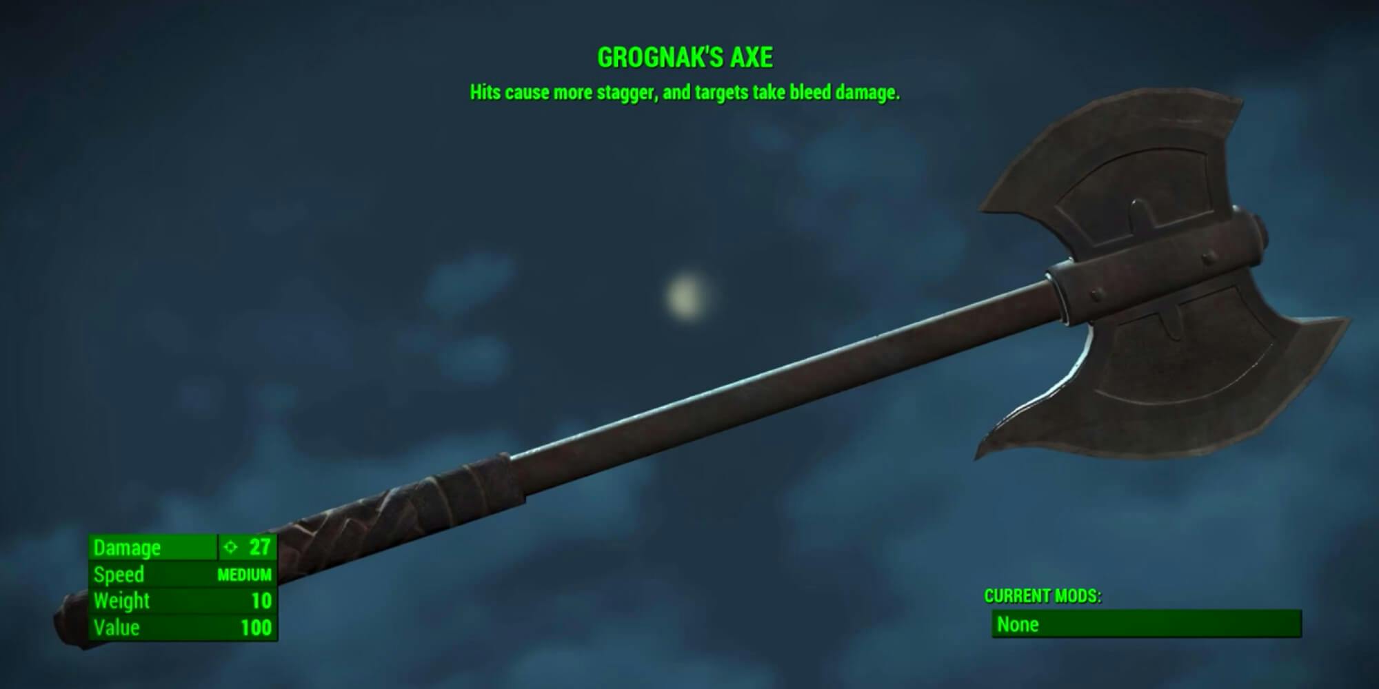 fallout 4 weapons - Grognak's Axe