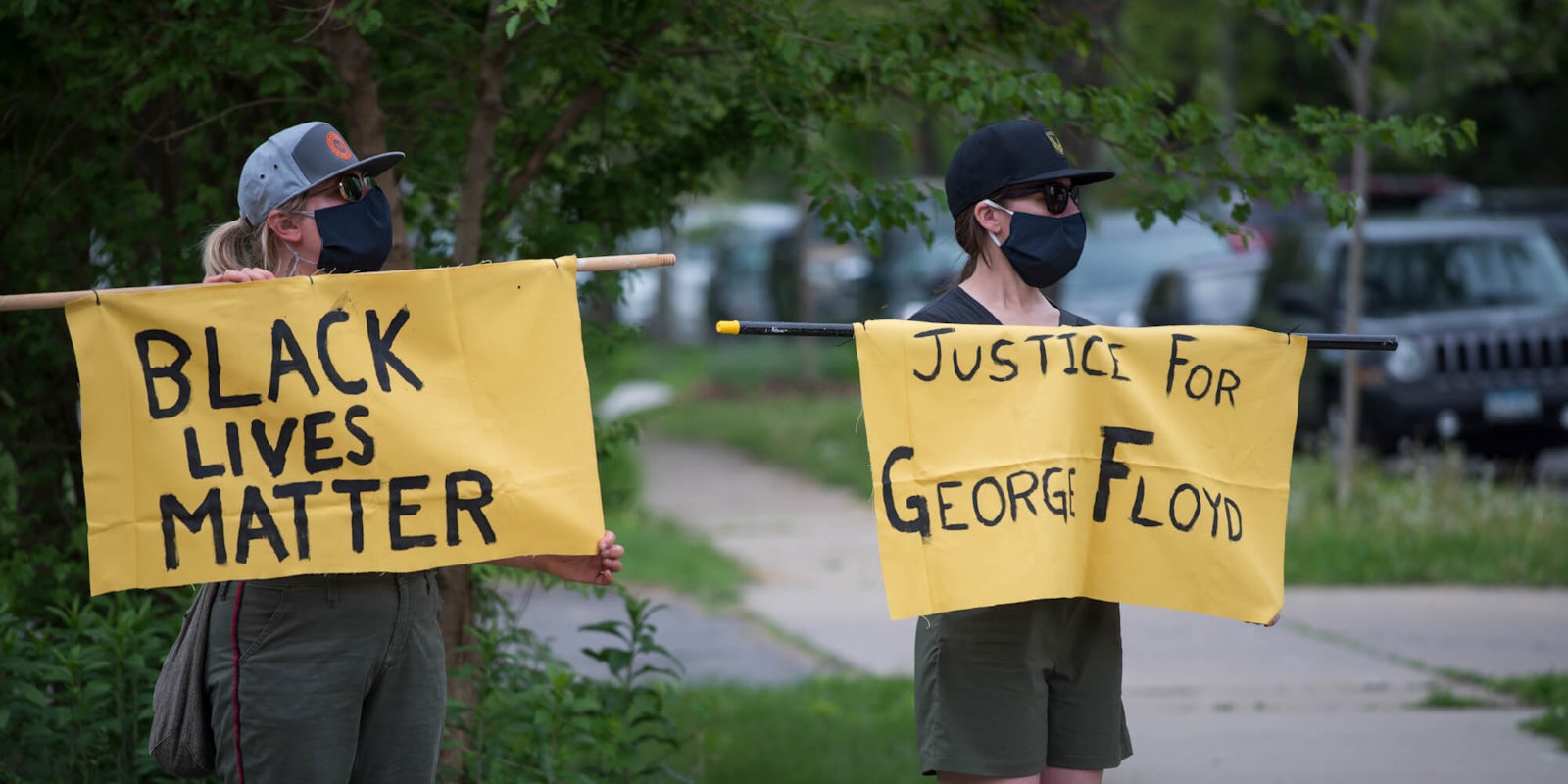 protesters for george floyd