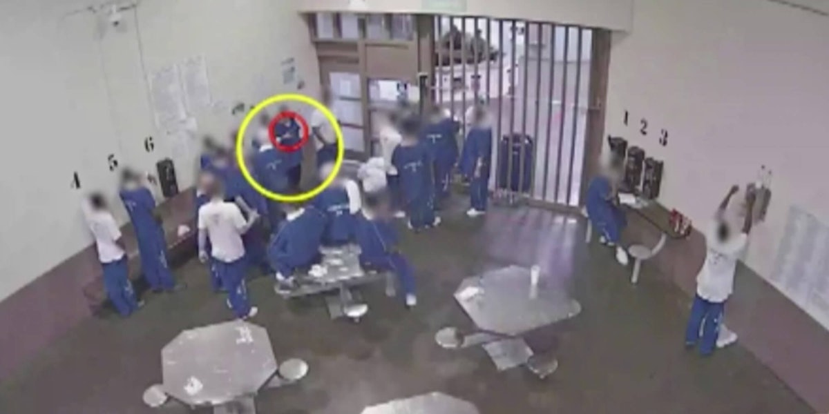 Security footage of inmates in an L.A. jail