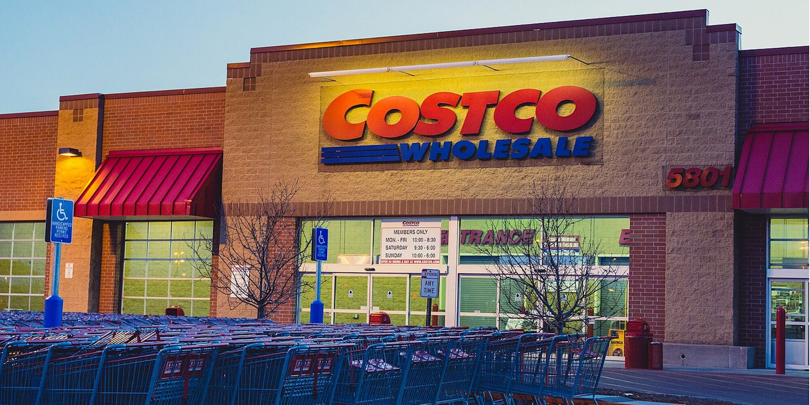 The front of a Costco store